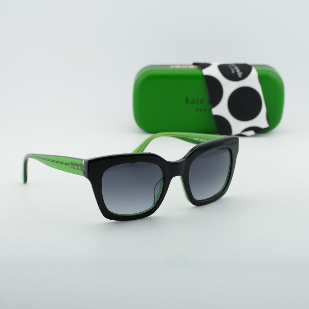 Kate Spade CAMRYN/S 07ZJ 9O Square Sunglasses - Black/Green/Grey